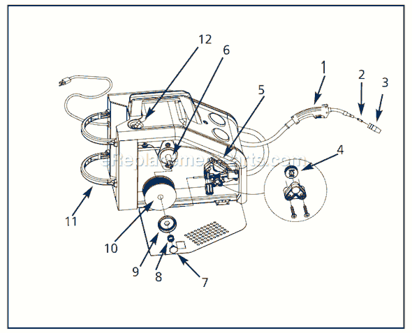 Page A Diagram and Parts List for WG2063 58-8027-4 Campbell Hausfeld Welder